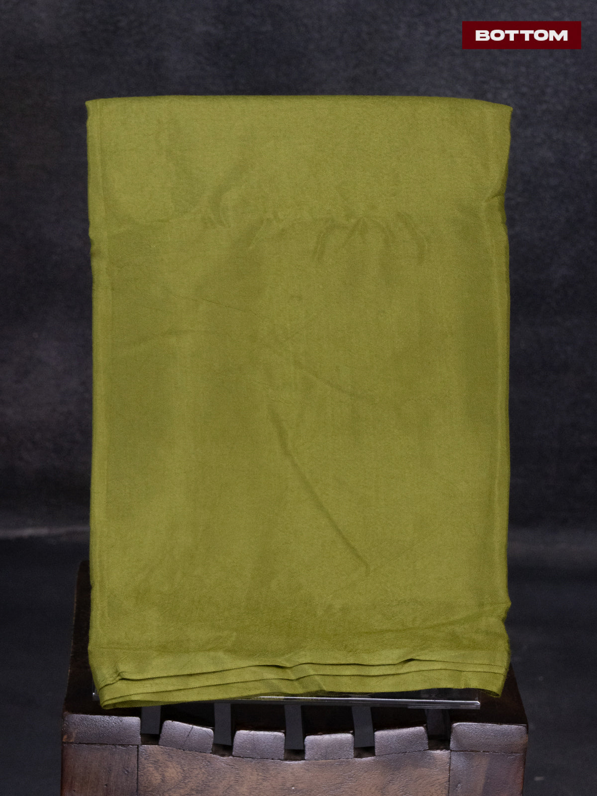 Tissue linen dress material green shade with floral buttas & embroidery work and bottom & printed dupatta