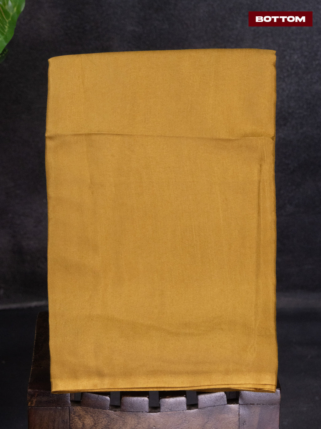 Tissue linen dress material mustard yellow with floral buttas & embroidery work and bottom & printed dupatta