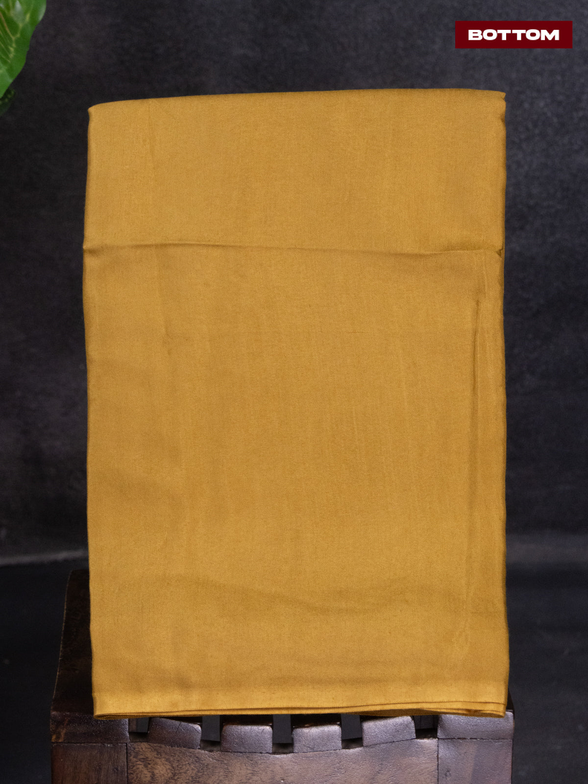 Tissue linen dress material mustard yellow with floral buttas & embroidery work and bottom & printed dupatta