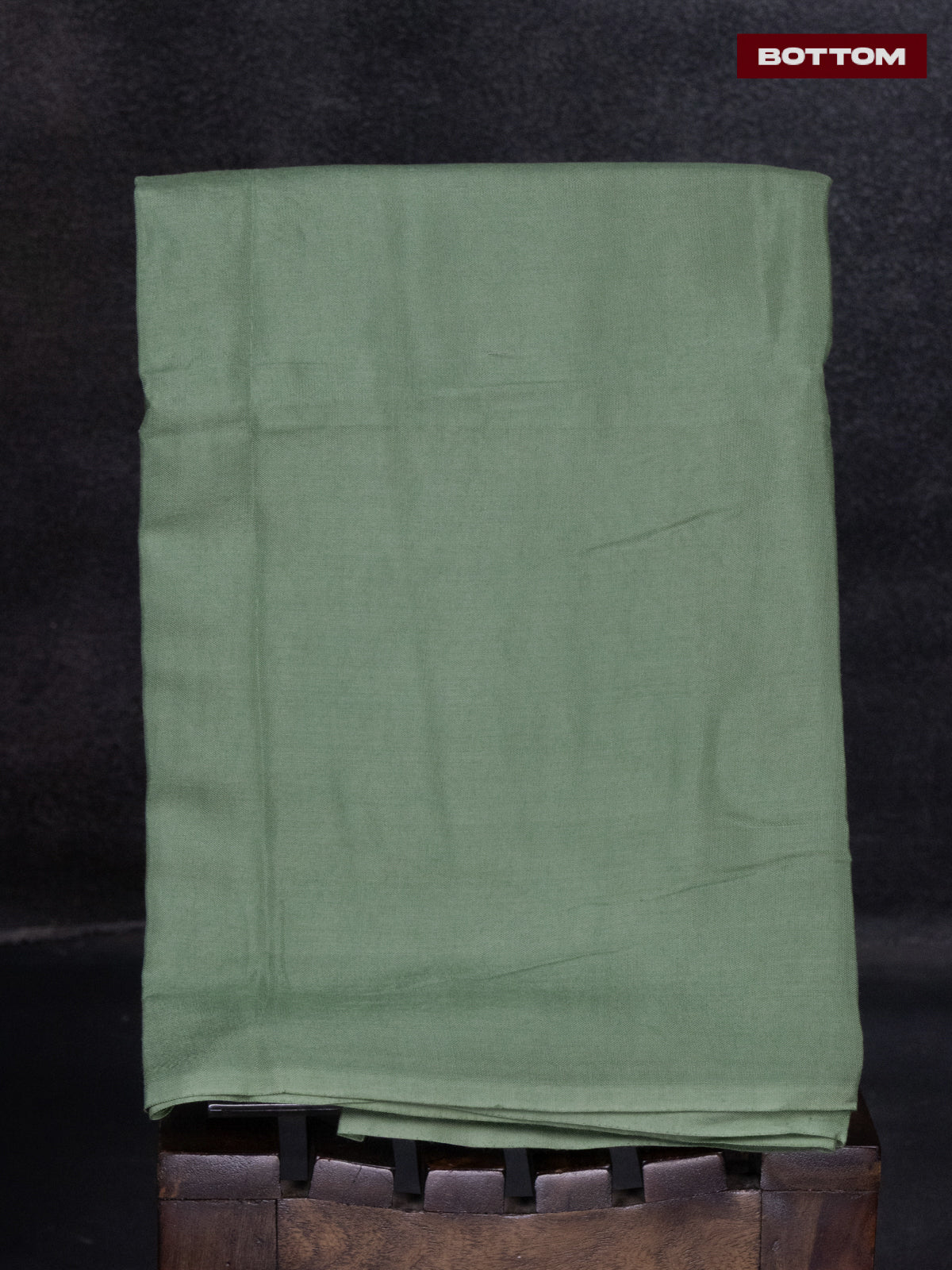 Tissue linen dress material green shade with floral buttas & embroidery work neck pattern and bottom & dupatta