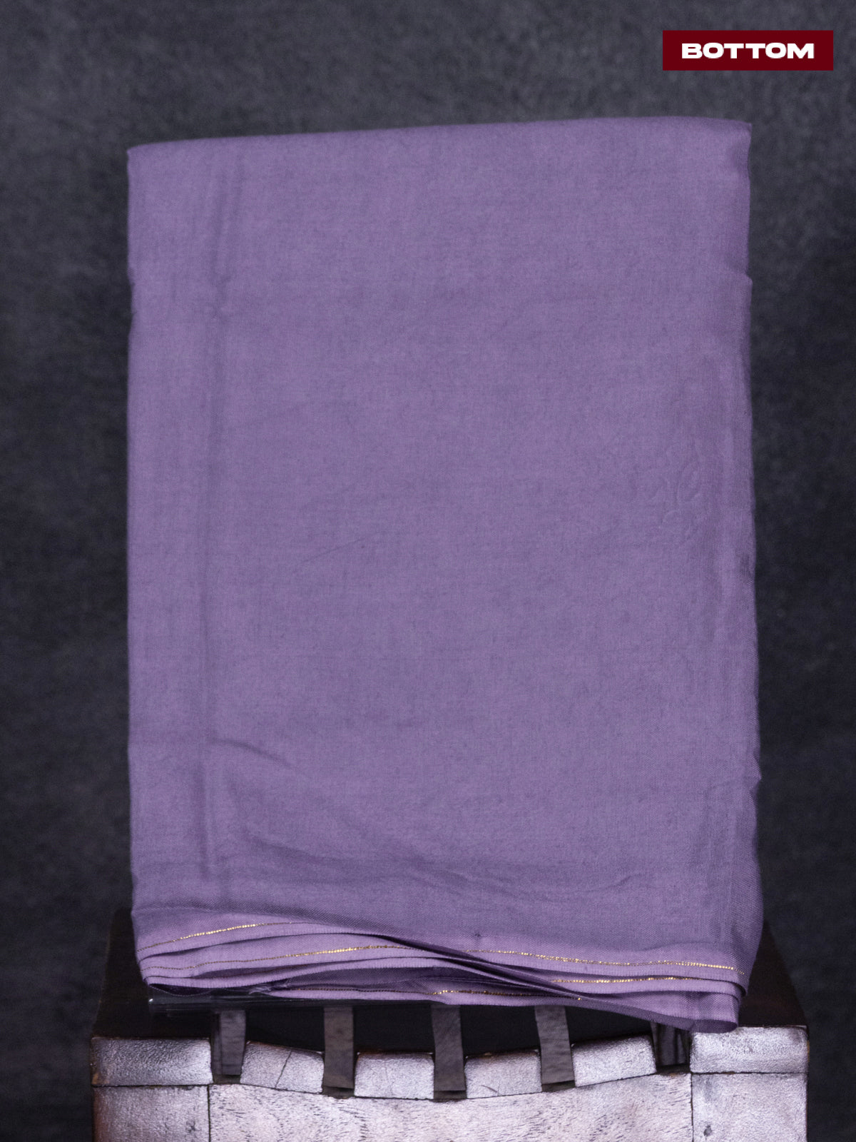 Tissue linen dress material purple shade with floral buttas & embroidery work neck pattern and bottom & dupatta