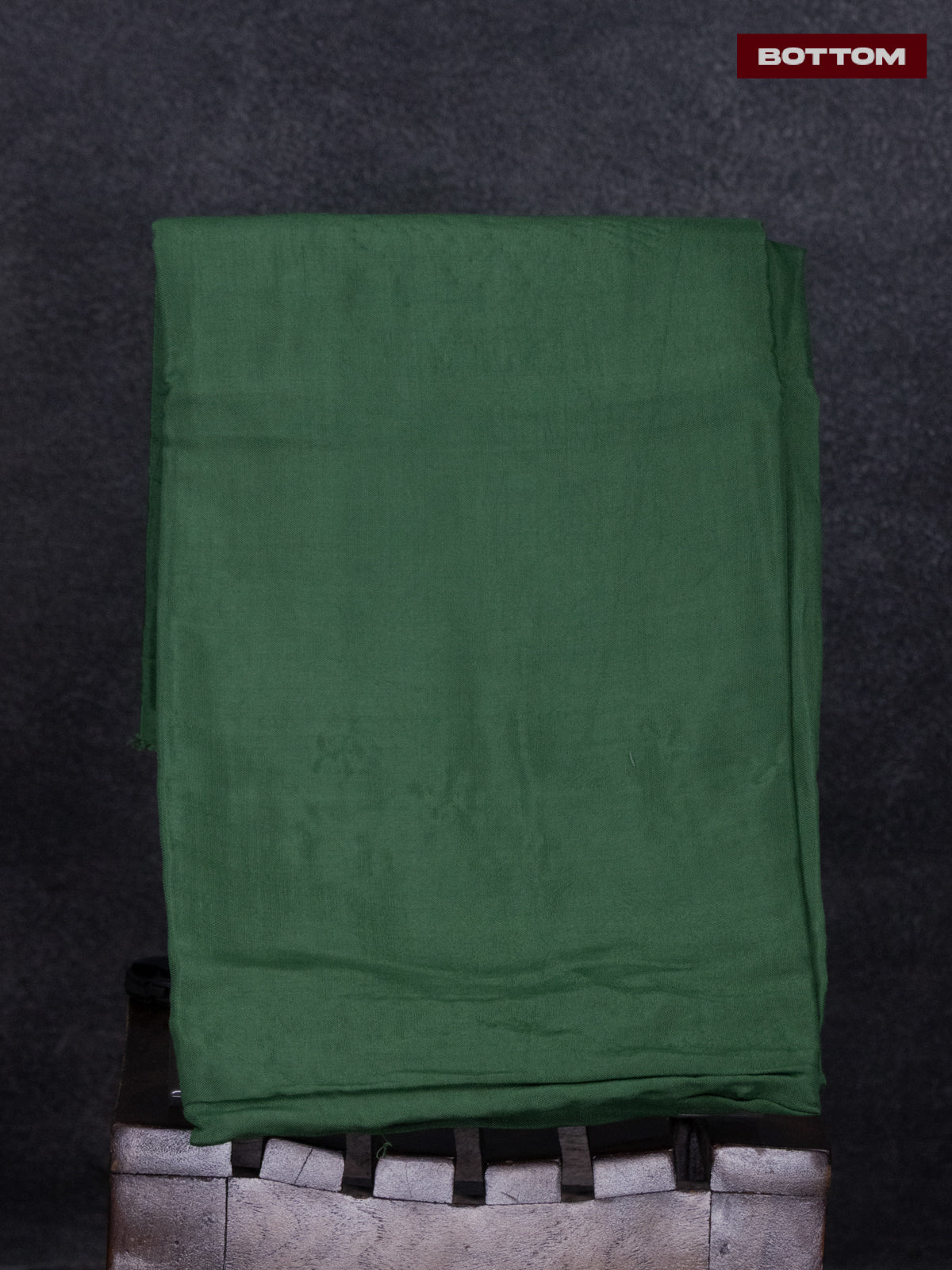 Tissue linen dress material beige and sap green with kantha stich work & lace work border and bottom & dupatta