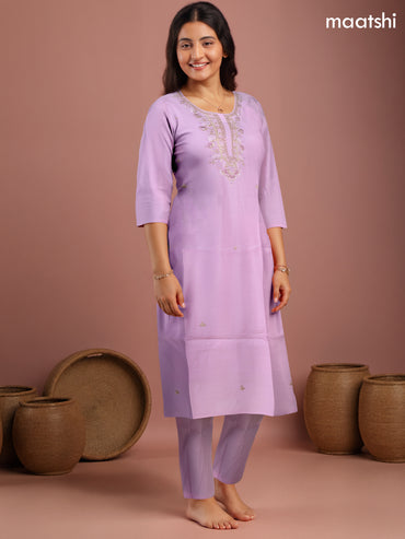 Festive wear salwar suit lotus pink with zardosi work neck pattern and straight cut pant & organza dupatta