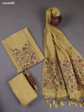 Sandal Munga Cotton Dress Material With Paithani Style Pattern