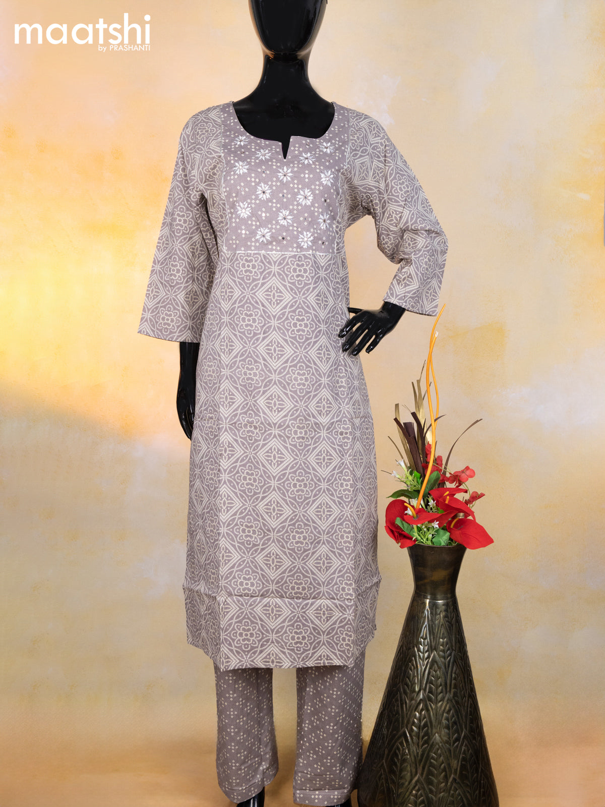 Grey suit neck design clearance