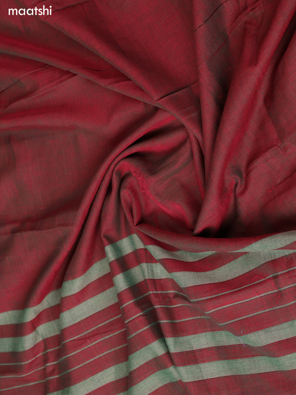 Manthulir Green Narayanpet Cotton Dress Material With Plain Body & Thread Woven Border and Running Bottom & Duppata