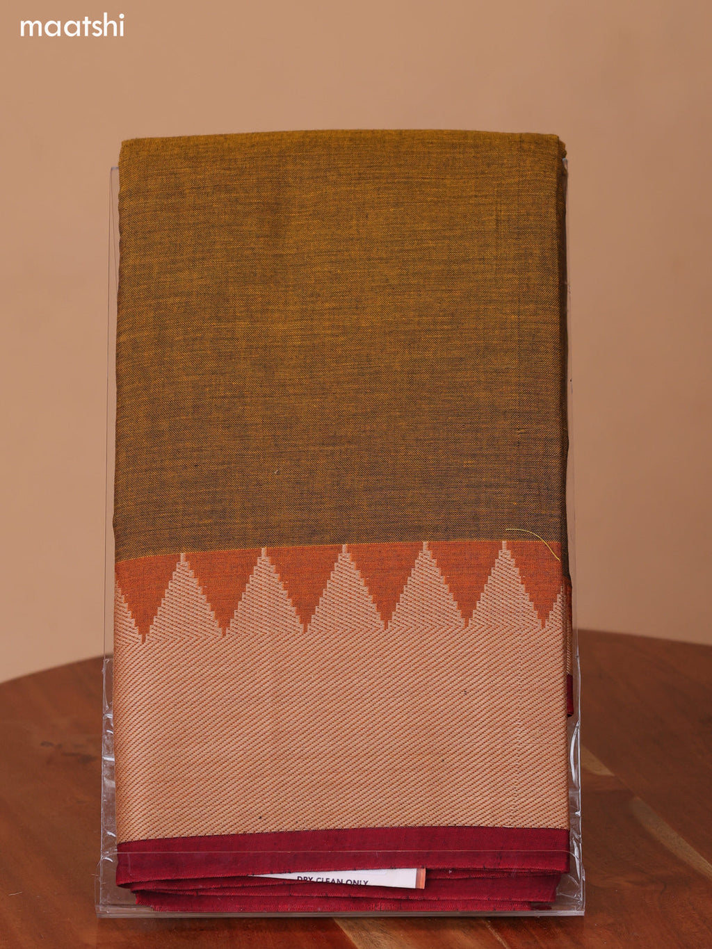 Mustard Narayanpet Cotton Dress Material With Plain Body & Thread Woven Border and Running Bottom & Duppata