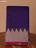 Deep Violet Narayanpet Cotton Dress Material With Plain Body & Thread Woven Border and Running Bottom & Duppata