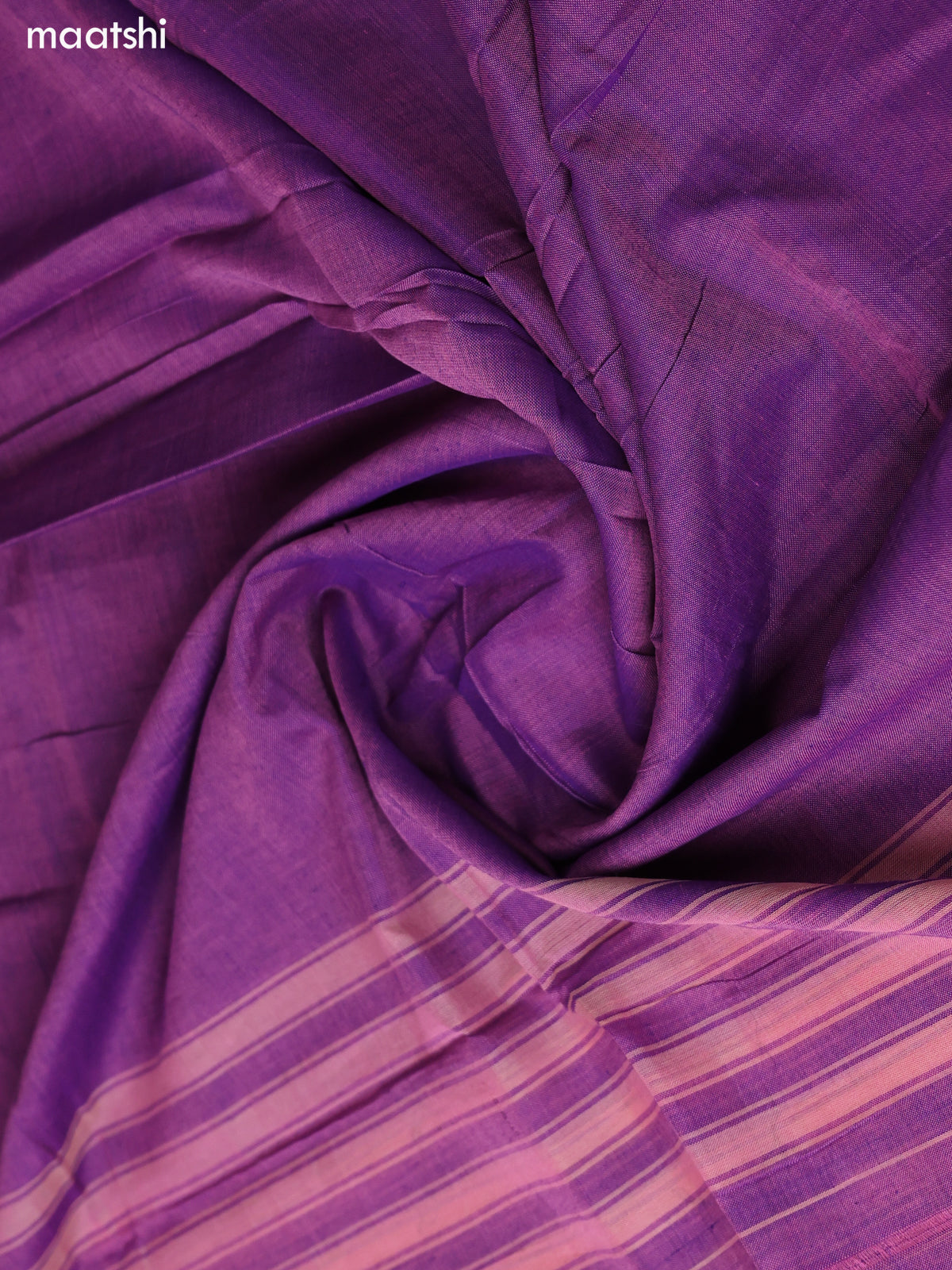 Purple Shade Narayanpet Cotton Dress Material With Plain Body & Thread Woven Border and Running Bottom & Duppata
