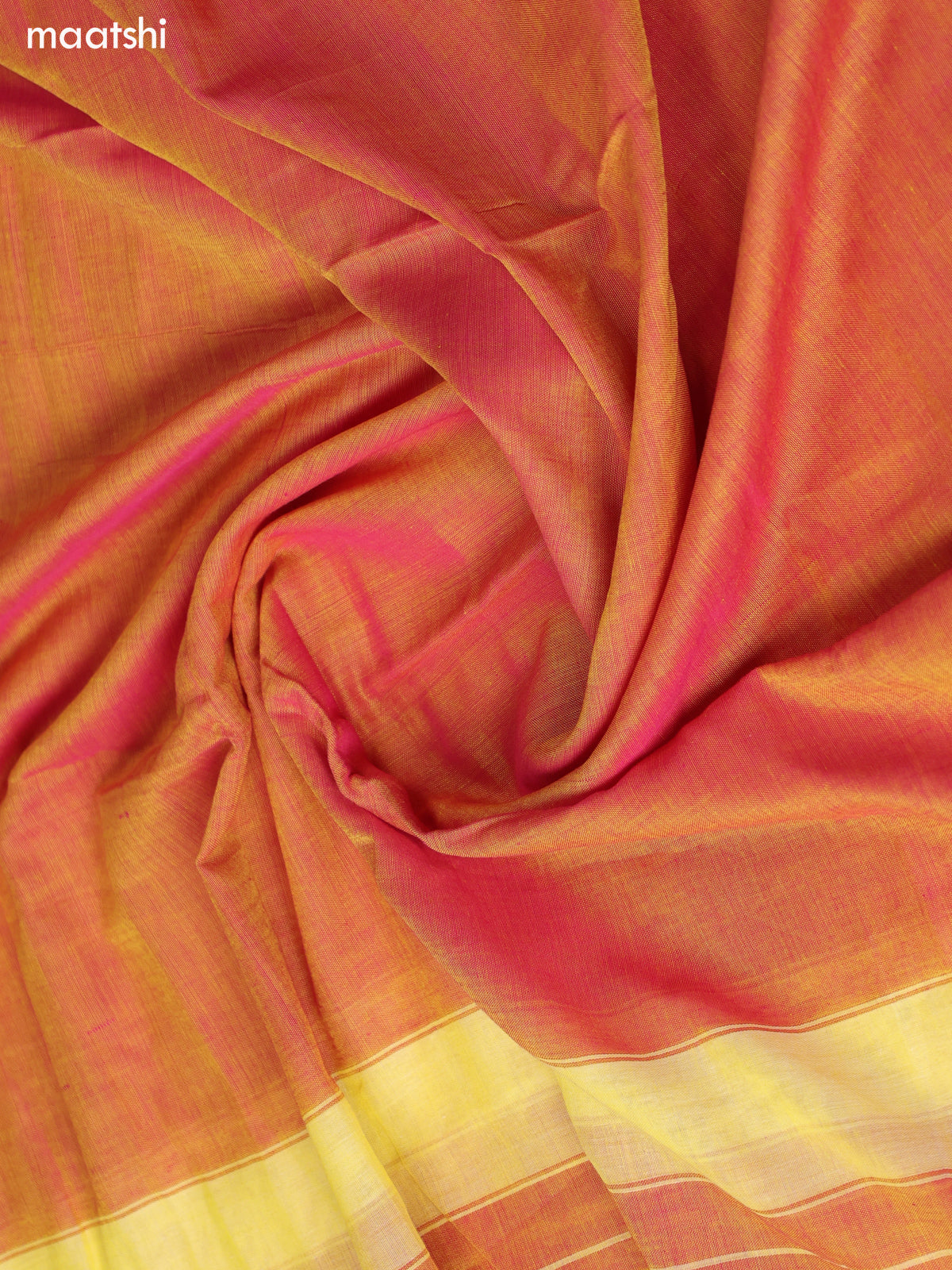 Dual Shade Of Mustard Narayanpet Cotton Dress Material With Plain Body & Silver Zari Woven Border and Running Bottom & Duppata