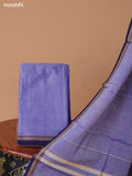 Lavender Narayanpet Cotton Dress Material With Plain Body & Thread Woven Border and Running Bottom & Duppata