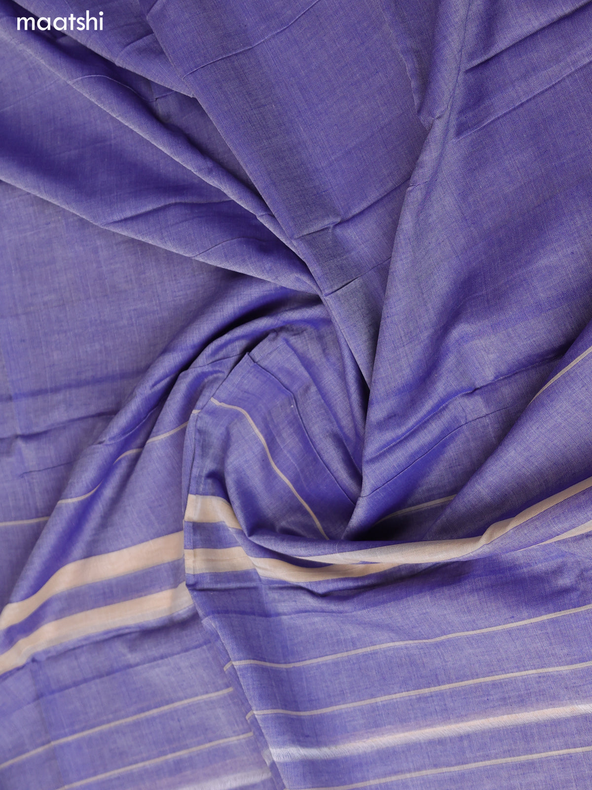 Lavender Narayanpet Cotton Dress Material With Plain Body & Thread Woven Border and Running Bottom & Duppata