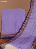 Dual Shade Of Purple and Purple Narayanpet Cotton Dress Material With Plain Body & Thread Woven Border and Running Bottom & Dupatta