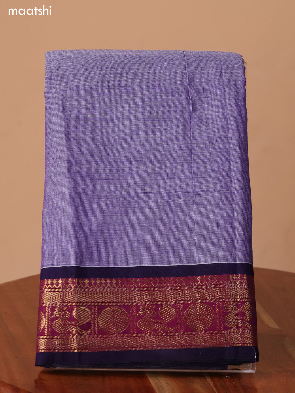 Dual Shade Of Blue and Blue Narayanpet Cotton Dress Material With Plain Body & Zari Woven Border and Running Bottom & Dupatta