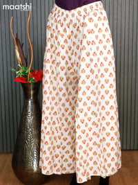 Cotton elephant palazzo pant cream with allover butta prints - free size