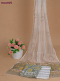 Mulmul cotton dress material grey shade and off white with allover kalamkari prints and bottom & kota printed dupatta