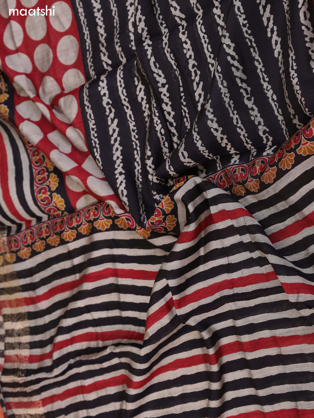Dark Brown Art Silk Dress Material With Allover Prints and Bottom & Dupatta