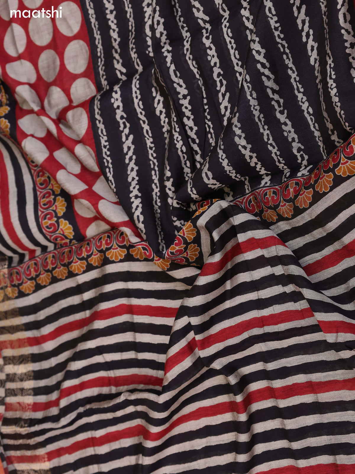 Dark Brown Art Silk Dress Material With Allover Prints and Bottom & Dupatta