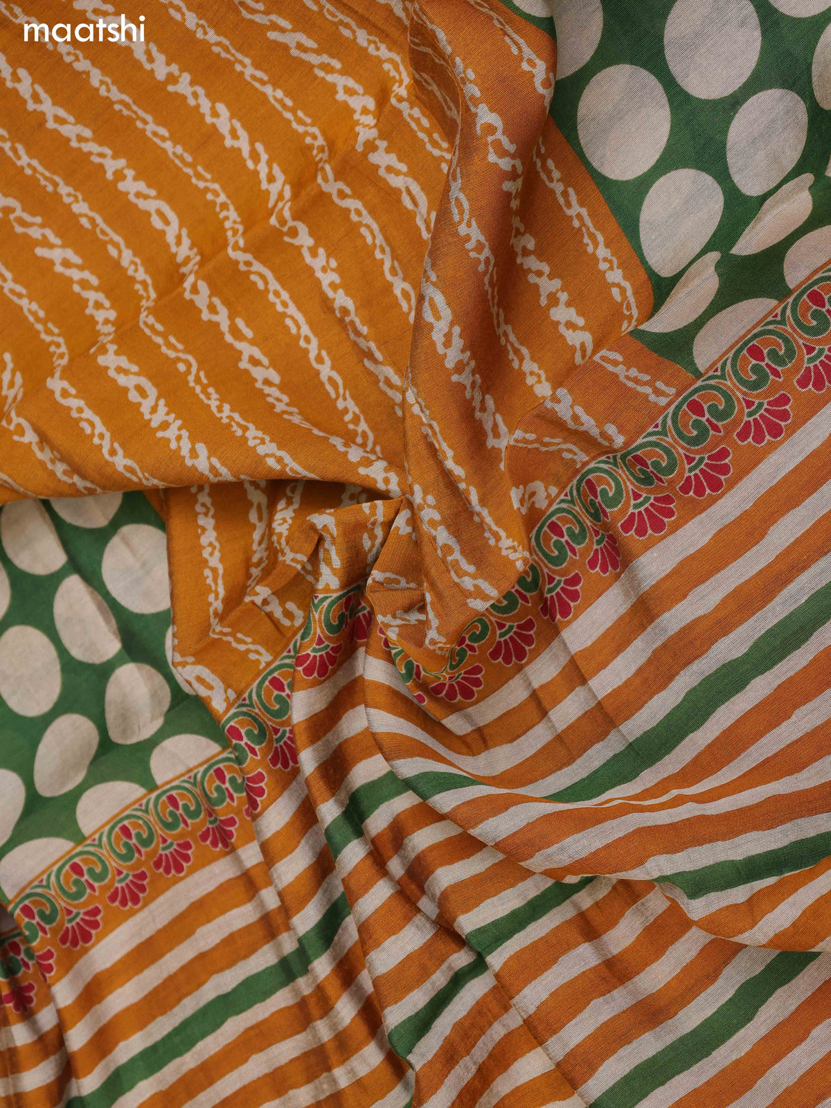 Mustard Yellow Art Silk Dress Material With Allover Prints and Bottom & Dupatta