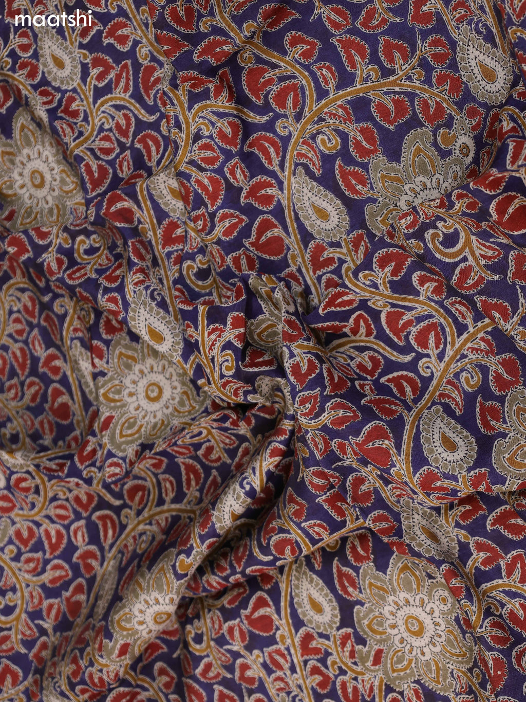Grey and Mustard Yellow Art Silk Dress Material With Allover Prints and Bottom & Kalamkari Dupatta