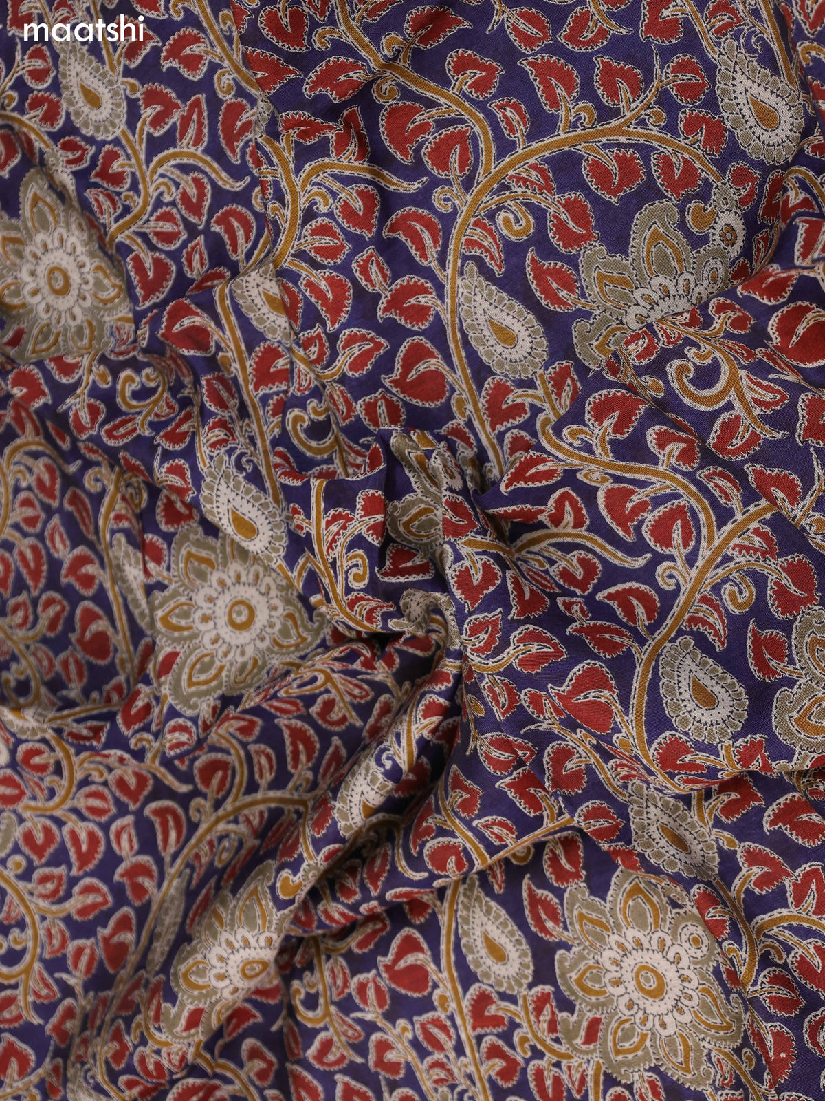 Grey and Mustard Yellow Art Silk Dress Material With Allover Prints and Bottom & Kalamkari Dupatta