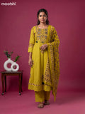 Rustic Maroon Cotton Ajrakh Printed & Embroidery Work Anarkali Suit