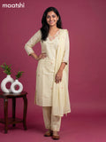 Pastel Green Cotton Embroidery Work Straight Suit