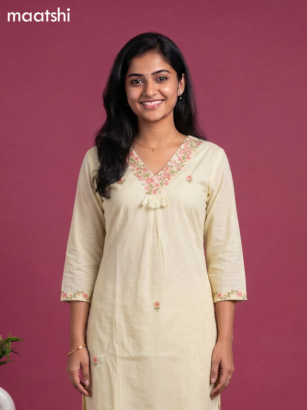 Pastel Green Cotton Embroidery Work Straight Suit