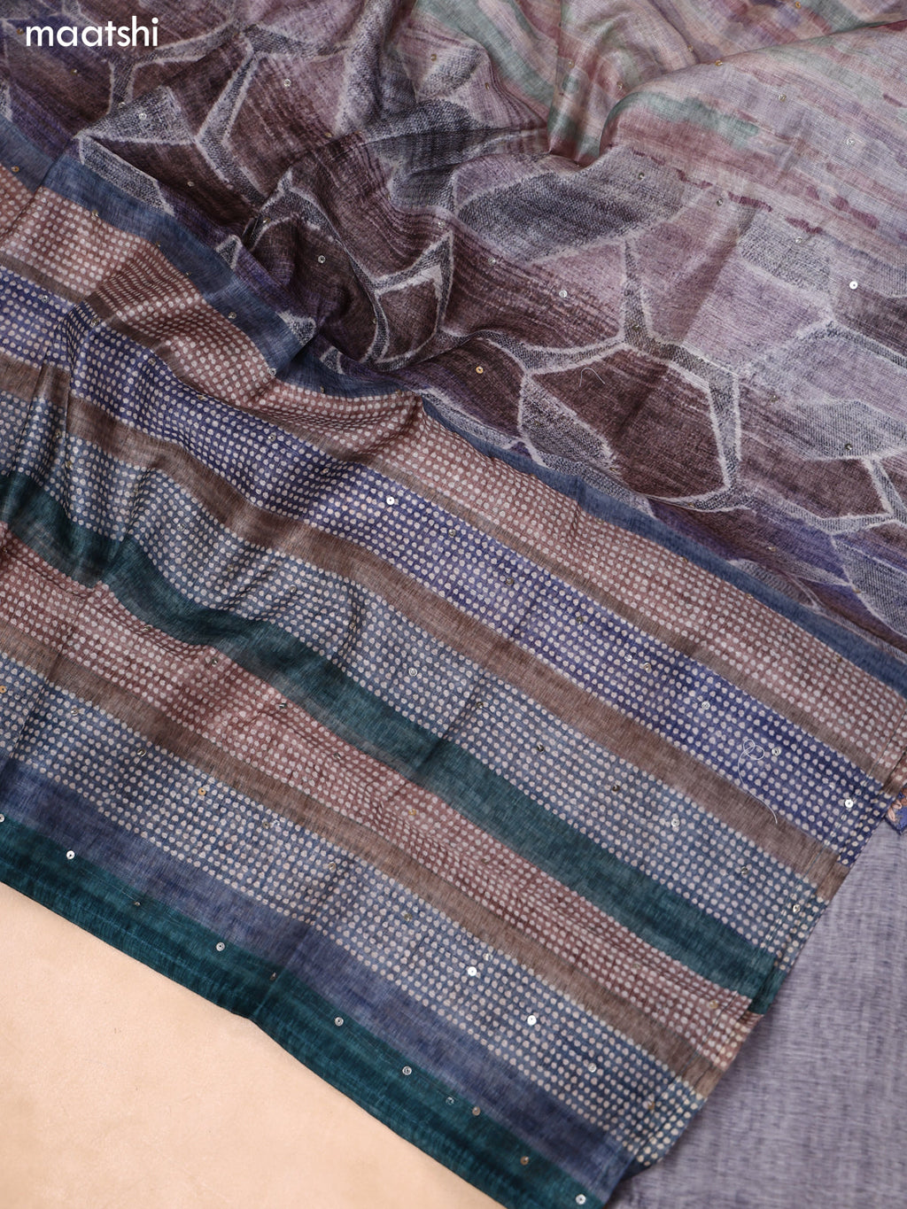 Grey and Peacock Green Mul Chanderi Dress Material With Embroidery Work Neck Pattern and Bottom & Dupatta