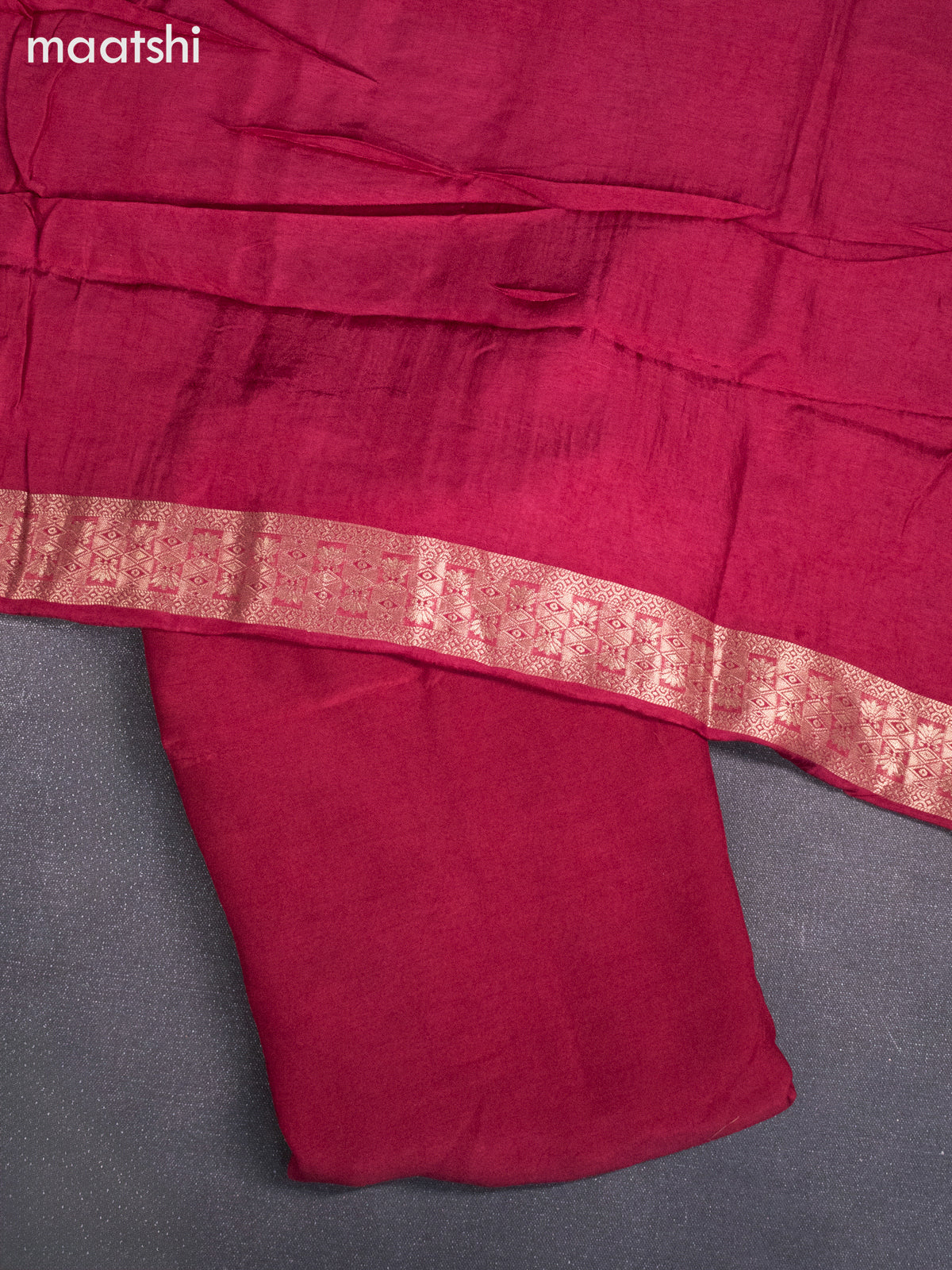 Banarasi silk dress material maroon shade with allover zari weaves and bottom & banarasi style dupatta