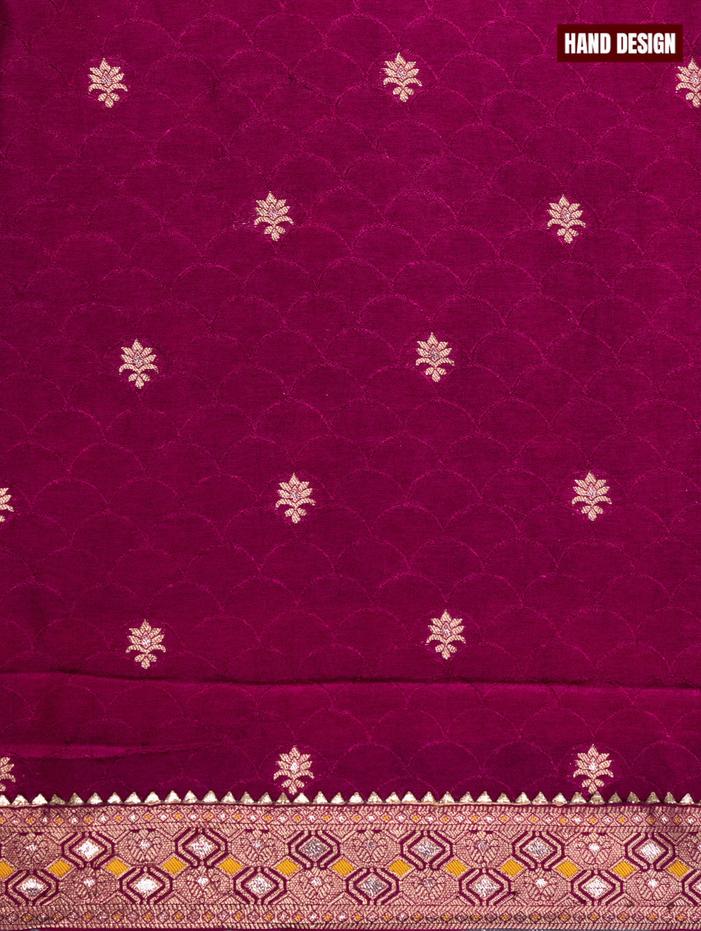 Banarasi silk dress material wine shade and allover self emboss & zari buttas and bottom & banarasi style dupatta