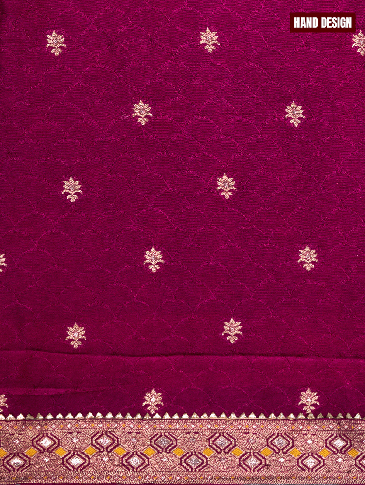 Banarasi silk dress material wine shade and allover self emboss & zari buttas and bottom & banarasi style dupatta