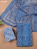 Blue Cotton Dress Material With Butta Prints
