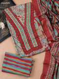 Maroon Cotton Dress Material With Floral Butta Prints