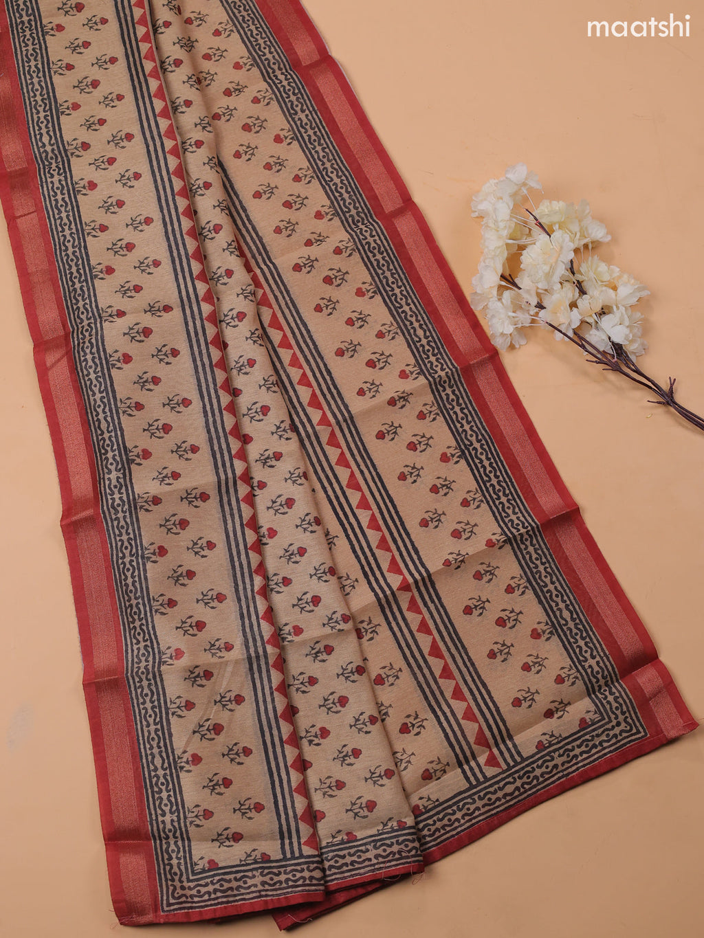 Maroon Chanderi Dress Material With Prints & Embroidery Work and Bottom & Dupatta