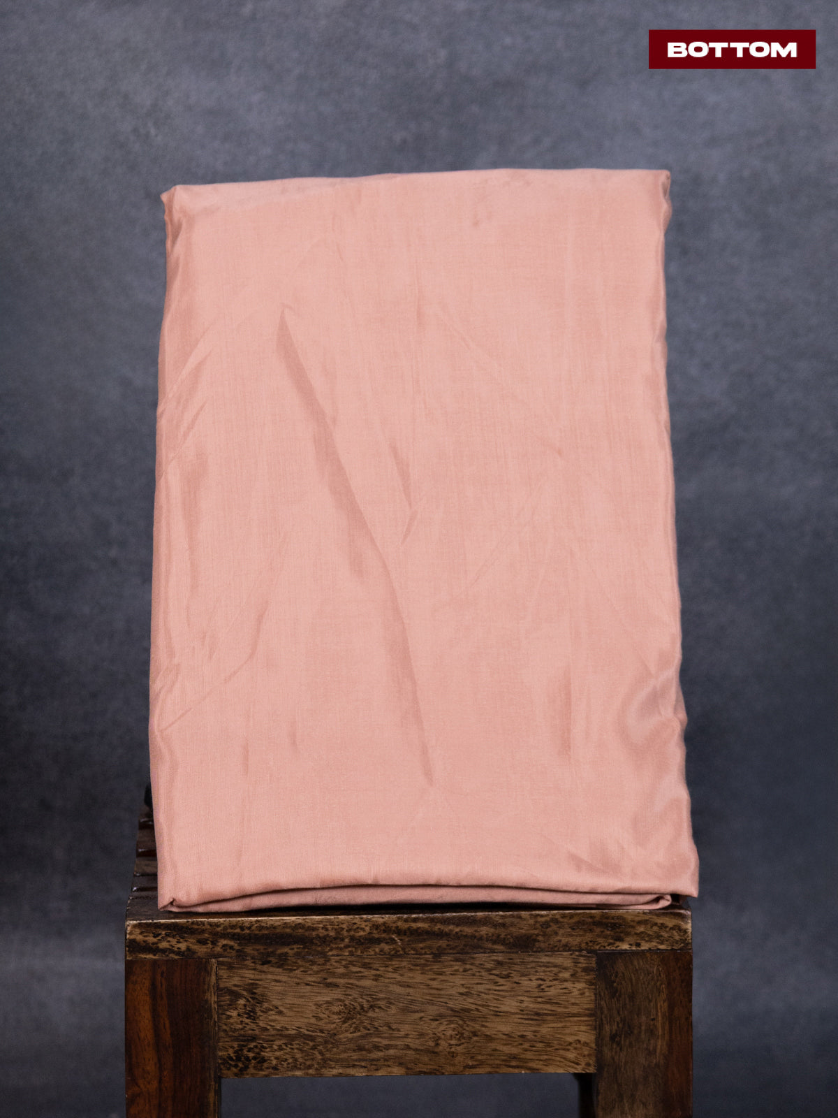 Chanderi dress material dark peach with allover paisley prints & embroidery work neck pattern and bottom & organza dupatta