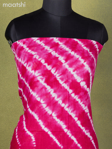 Linen cotton dress material pink and grey with allover shibori prints and bottom & dupatta