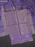 Banarasi silk dress material lavender with allover zari brocade weaves and dupatta & without bottom