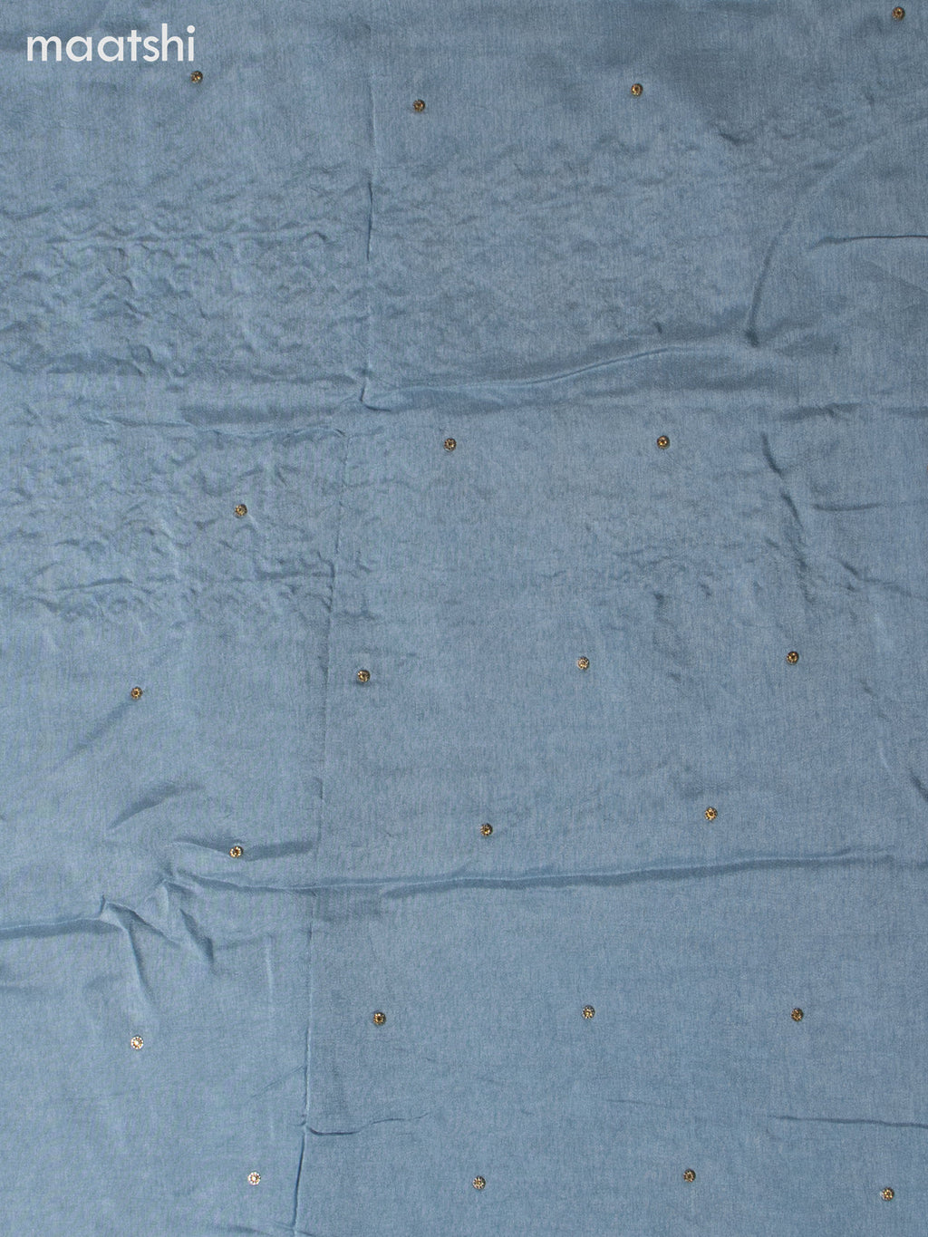 Festive wear dress material pastel blue with beaded work neck pattern and bottom & dupatta