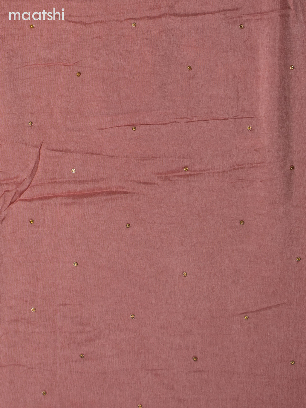 Festive wear dress material peach shade with beaded work neck pattern and bottom & dupatta