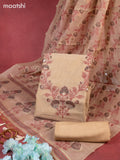 Munga cotton dress material sandal with thread buttas & sequin beaded work neck pattern and bottom & thread zari dupatta