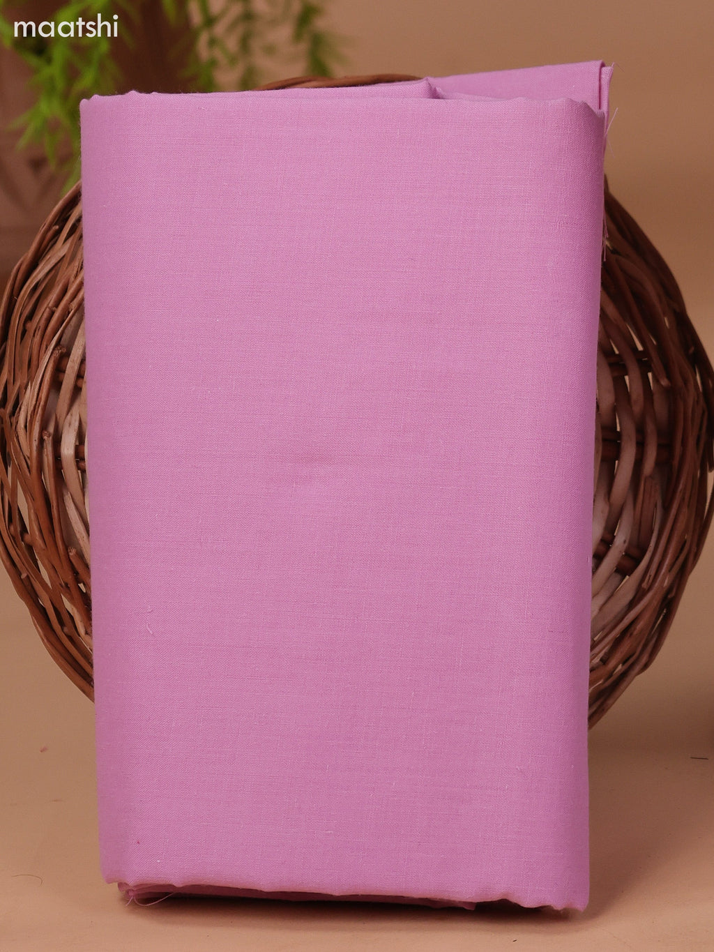 Pink and Off White Cotton Dress Material With Ikat Weaves & Embroidery Work Neck Pattern and Bottom & Dupatta