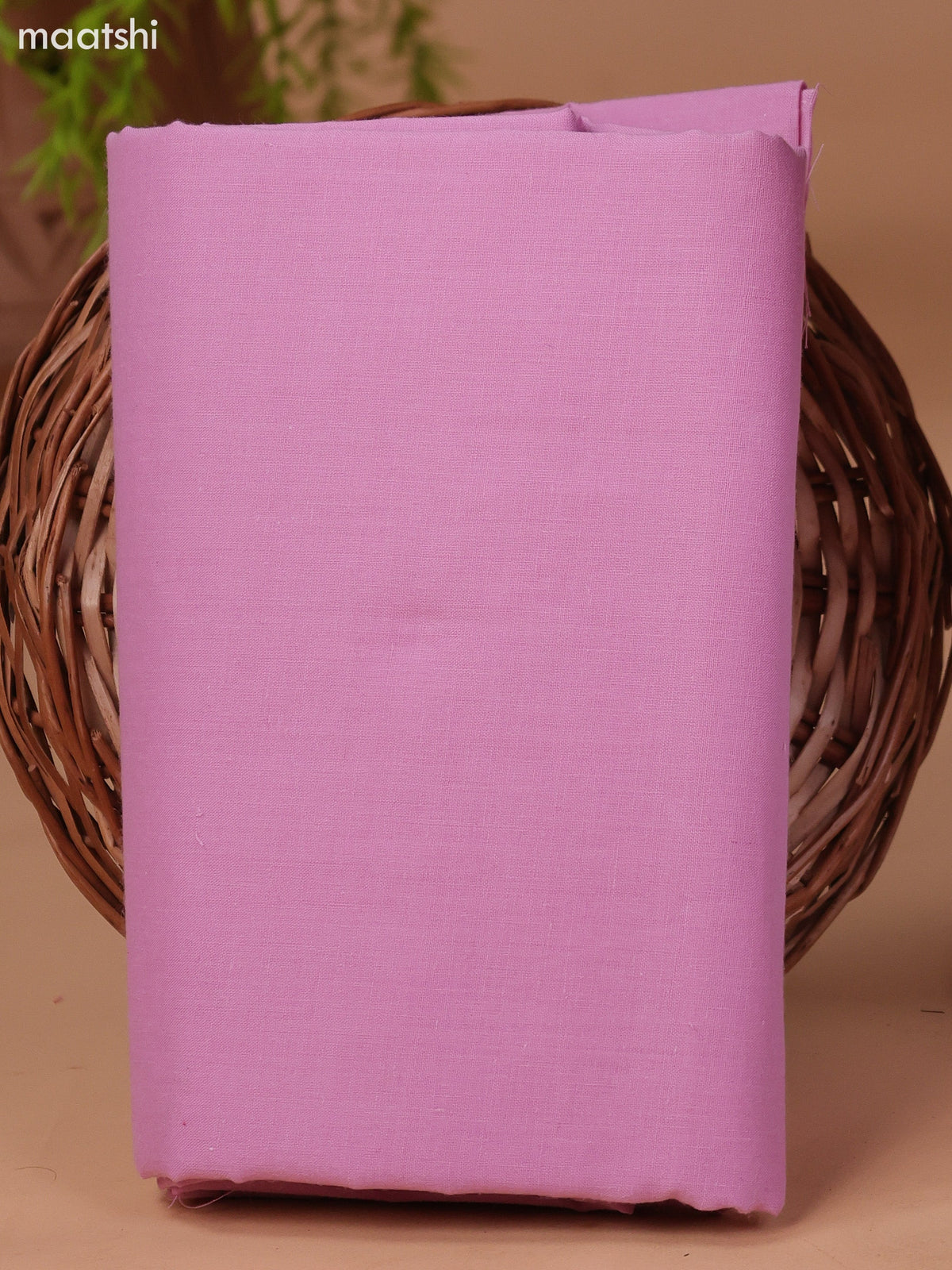 Pink and Off White Cotton Dress Material With Ikat Weaves & Embroidery Work Neck Pattern and Bottom & Dupatta