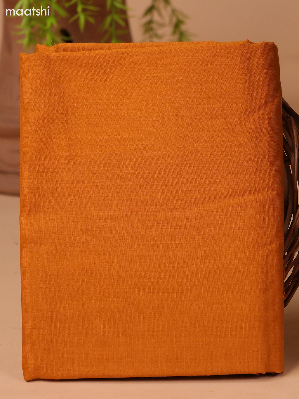 Mustard Yellow and Off White Cotton Dress Material With Ajrakh Prints & Patch Work Neck Pattern and Bottom & Dupatta