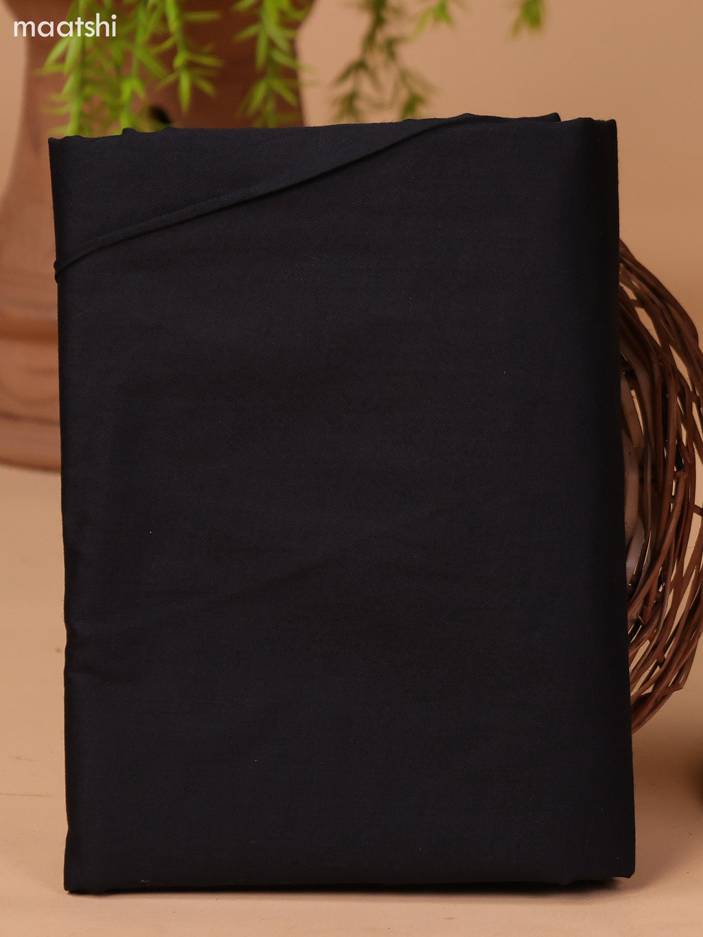 Wine Shade and Black Cotton Dress Material With Plain Body & Embroidery Work Neck Pattern and Bottom & Bandhani Prints Dupatta