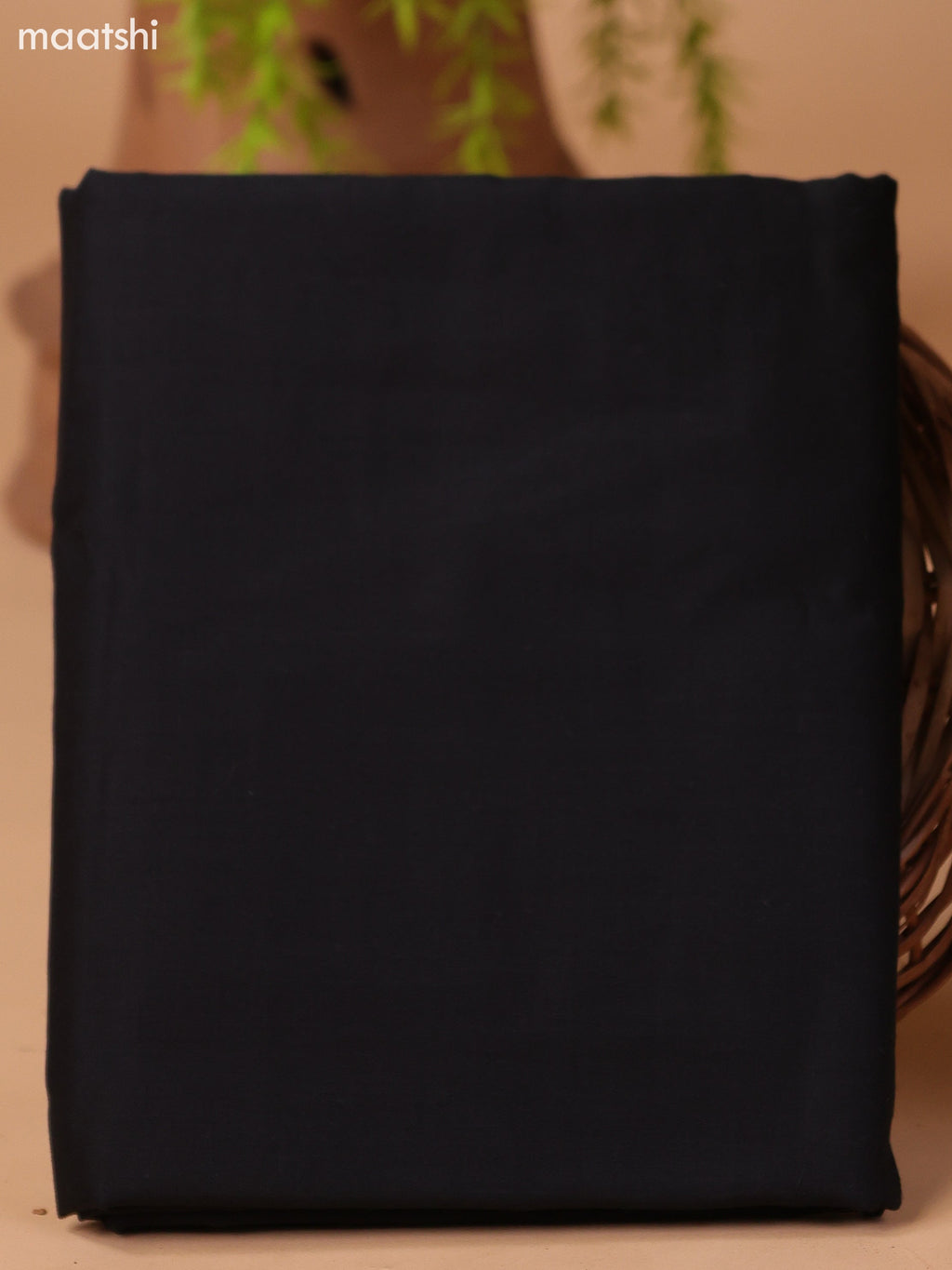 Black and Beige Cotton Dress Material With Ajrakh Prints & Patch Work Neck Pattern and Bottom & Dupatta