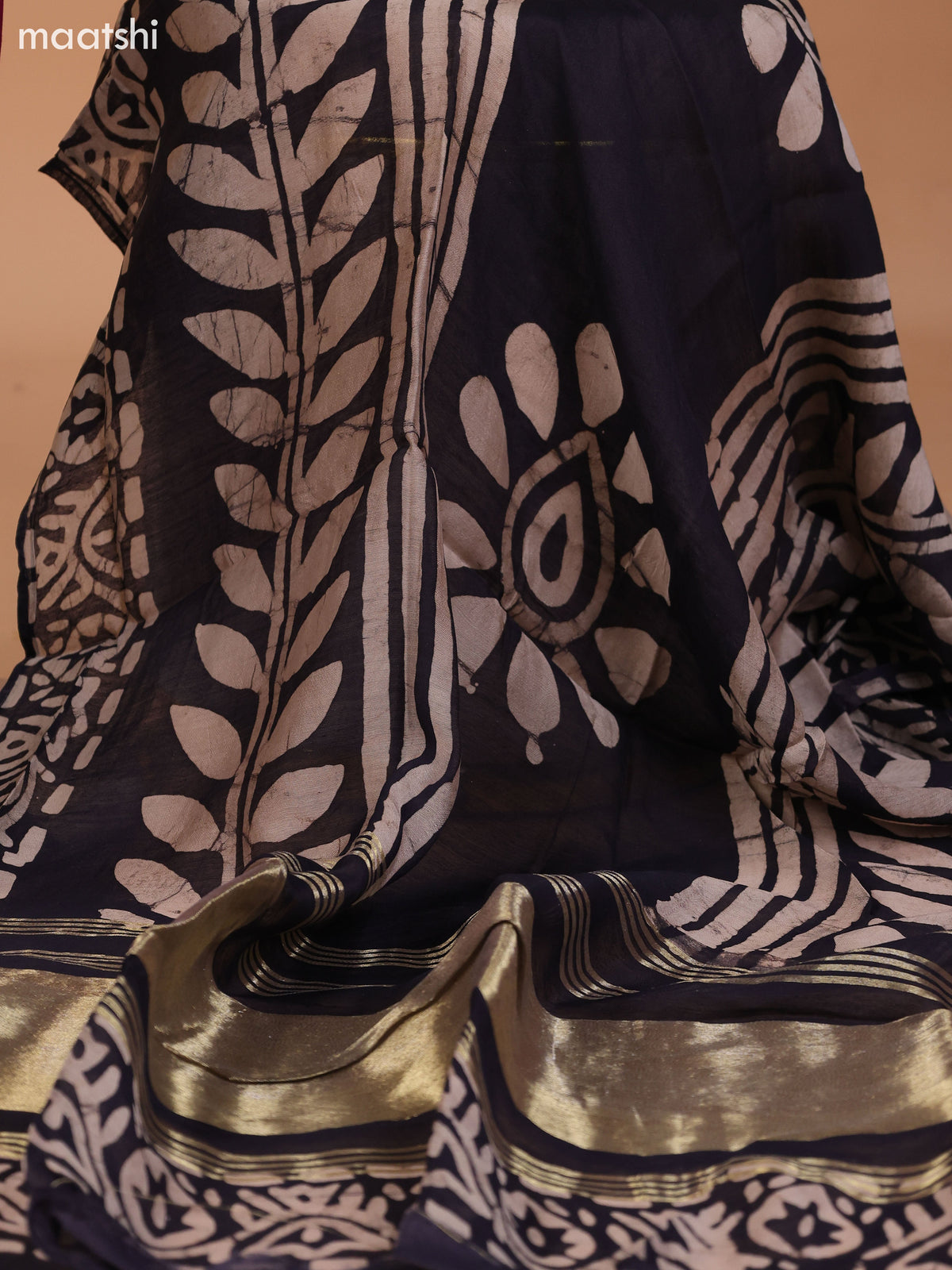 Wine Shade and Black Cotton Dress Material With Plain Body & Batik Prints Patch Work Neck Pattern and Bottom & Dupatta