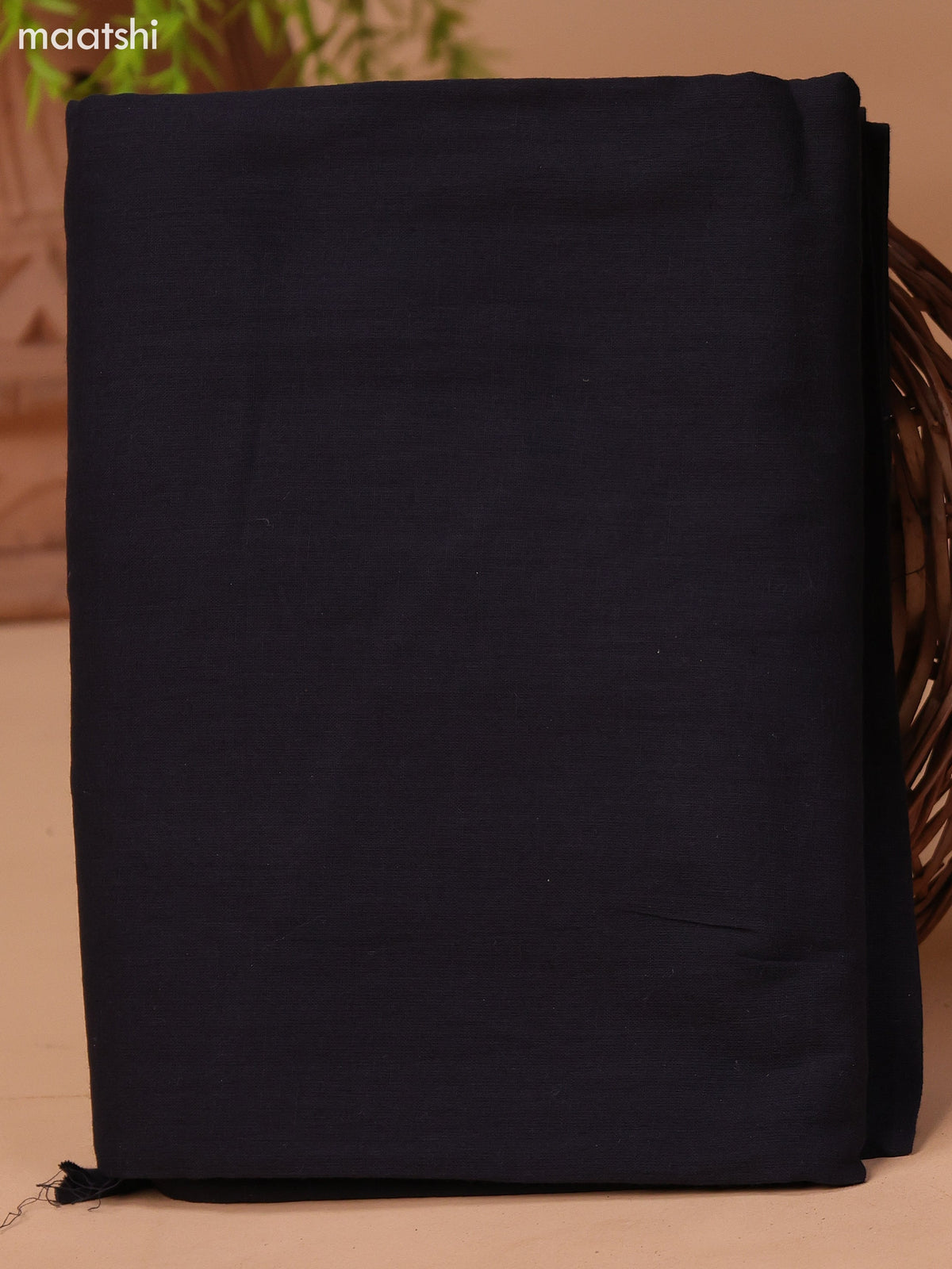 Wine Shade and Black Cotton Dress Material With Plain Body & Batik Prints Patch Work Neck Pattern and Bottom & Dupatta