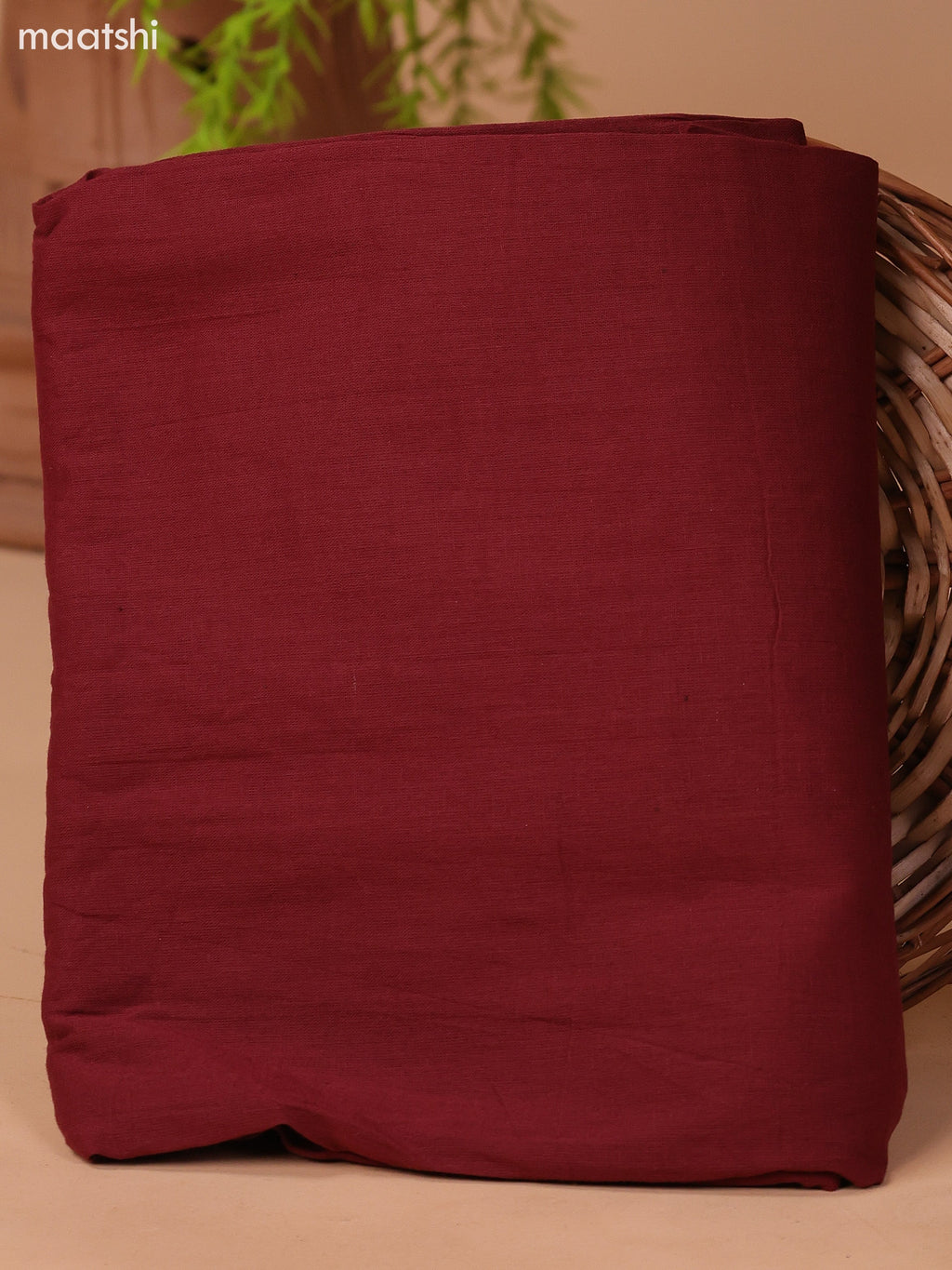 Mustard Green and Maroon Cotton Dress Material With Plain Body & Batik Prints Patch Work Neck Pattern and Bottom & Dupatta