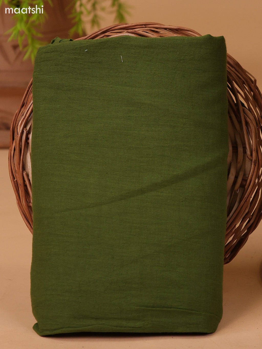 Mustard Green and Sap Green Cotton Dress Material With Plain Body & Embroidery Work Neck Pattern and Bottom & Dupatta
